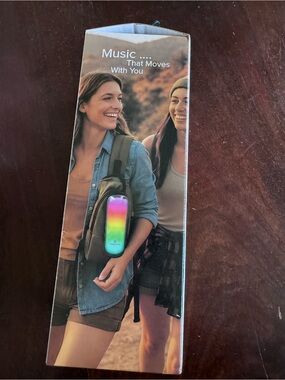 Portable Wireless Speaker - Rainbow LED - Black